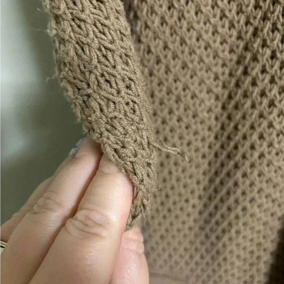 Anthropologie Sparrow Waffle Knit Cardigan Sweater Size Small Hooded Snap Button - Picture 7 of 8